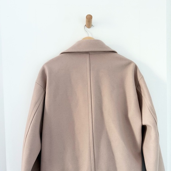 AllSaints blush pink Indira Nesi wool belted wrap coat - Large - Picture 14 of 14